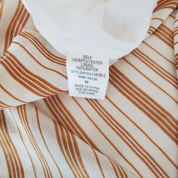 Wild Honey Mustard Yellow Striped Dress - Medium - Picture 5 of 8